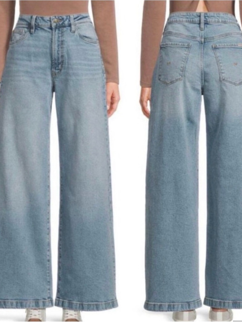 Hudson Jeans Light Wash Wide-Leg High Rise Denim